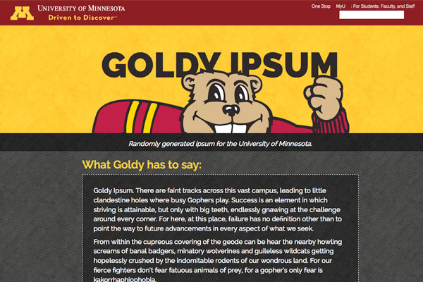 Goldy Ipsum Preview